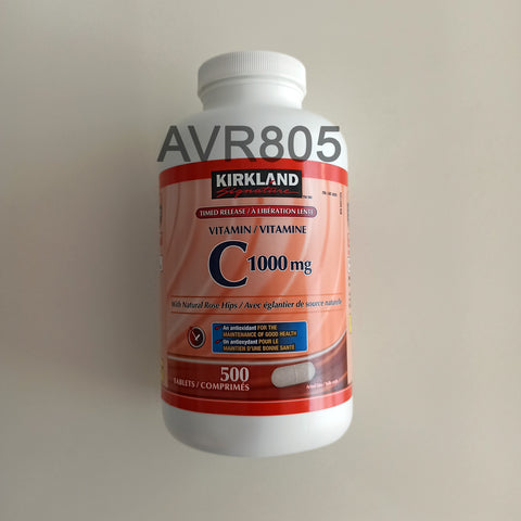 Kirkland Signature Vitamin C 1000mg Timed Release Rose Hips Rosehips 500 tablets