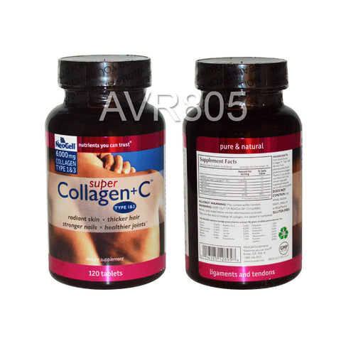 NeoCell 6,000mg Super Collagen+C Type 1 & 3 120 Tablets Brand New