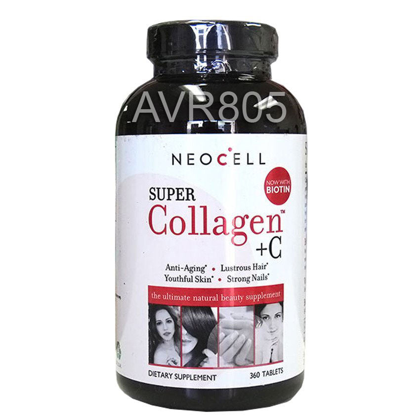NeoCell 6,000mg Super Collagen+C with Biotin Type 1 & 3 360 Tablets Brand New